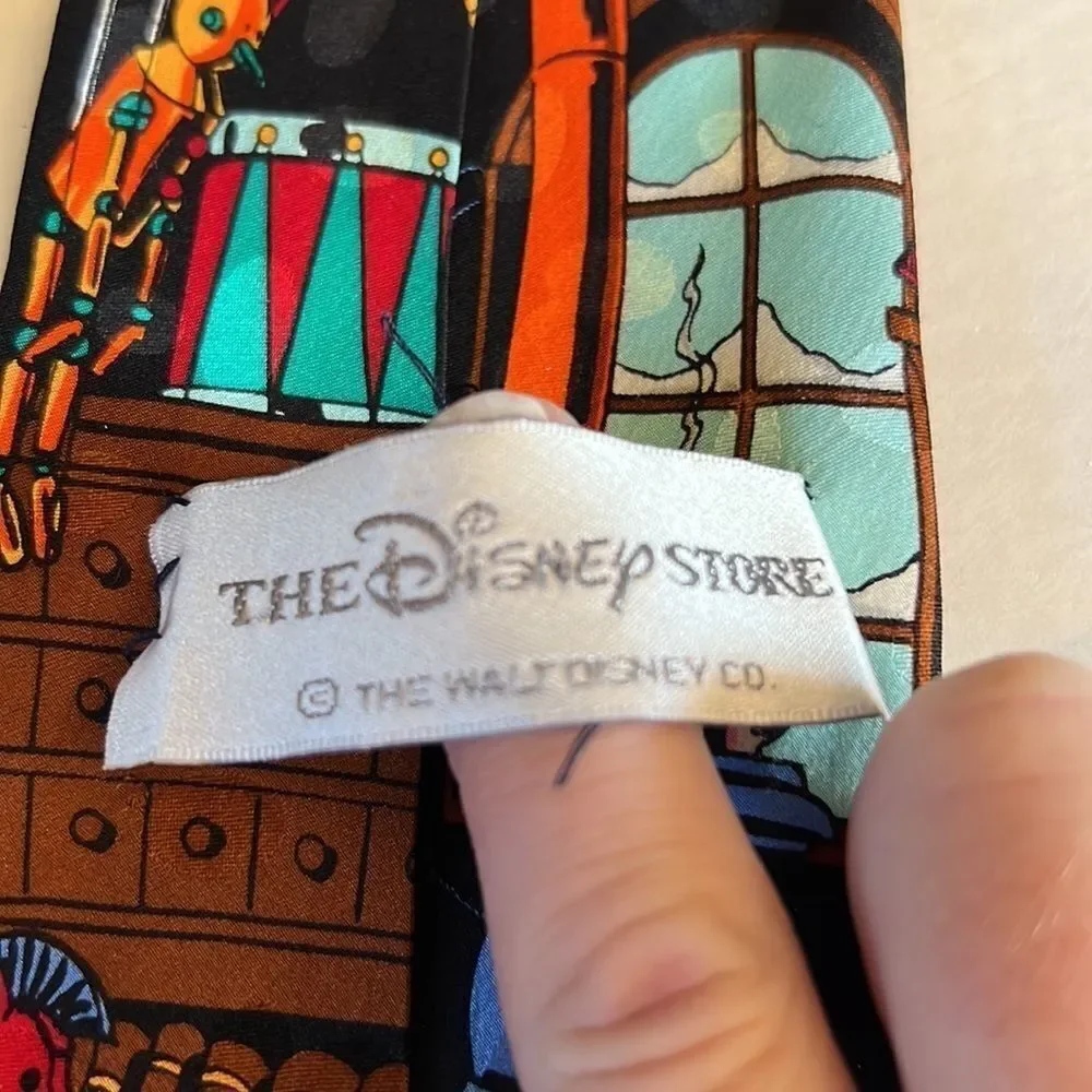 Disney Store Micky Mouse in Santa’s Workshop Silk Neck Tie